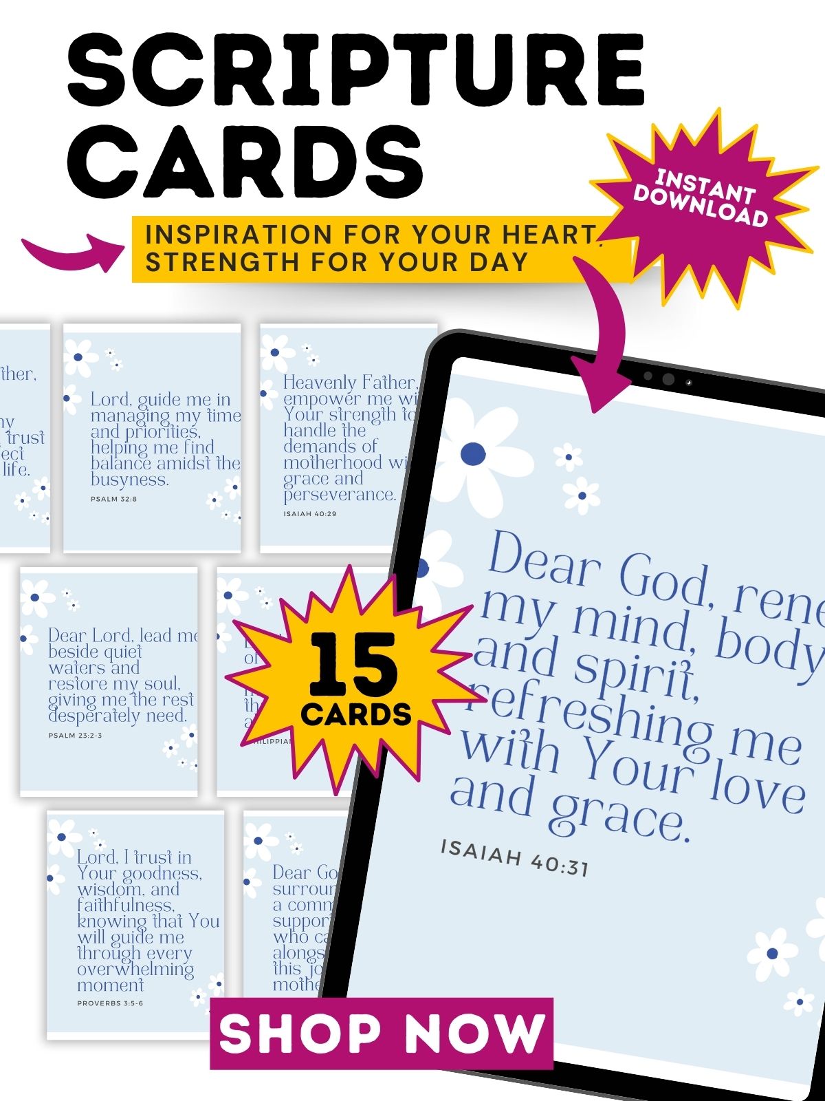 scripture cards.