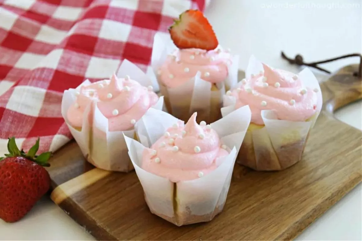 Strawberry Filled Cupcakes