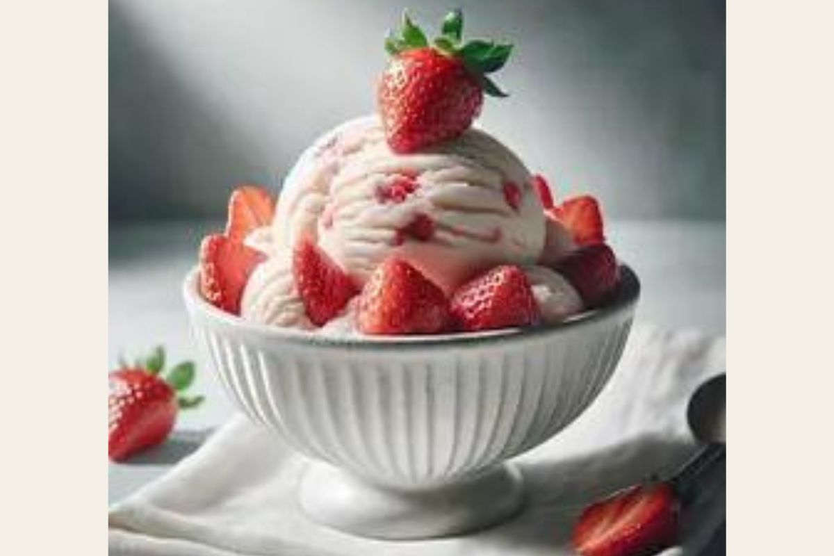 Strawberry Frozen Pudding Ice Cream