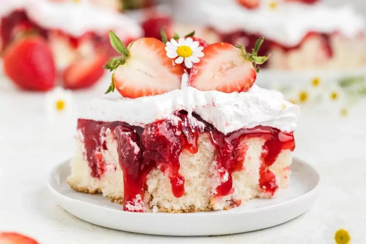 Strawberry Shortcake Poke Cake