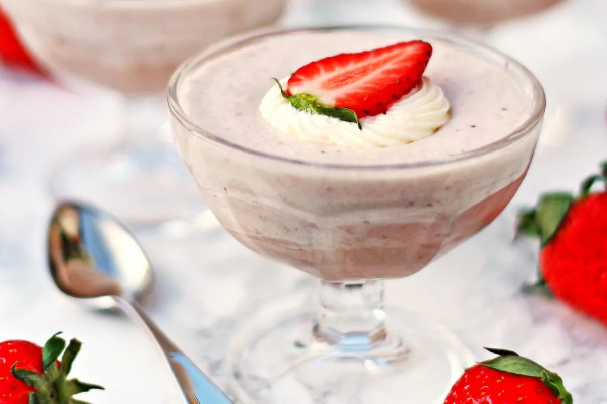 White Chocolate & Strawberry Mousse