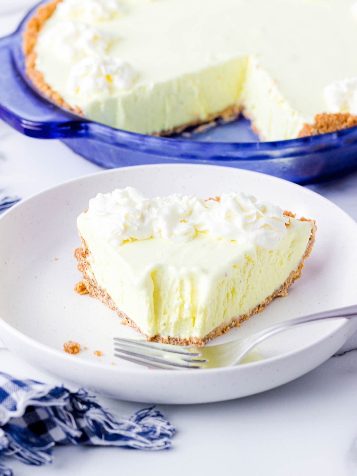 bite out of pie with fork in plate.