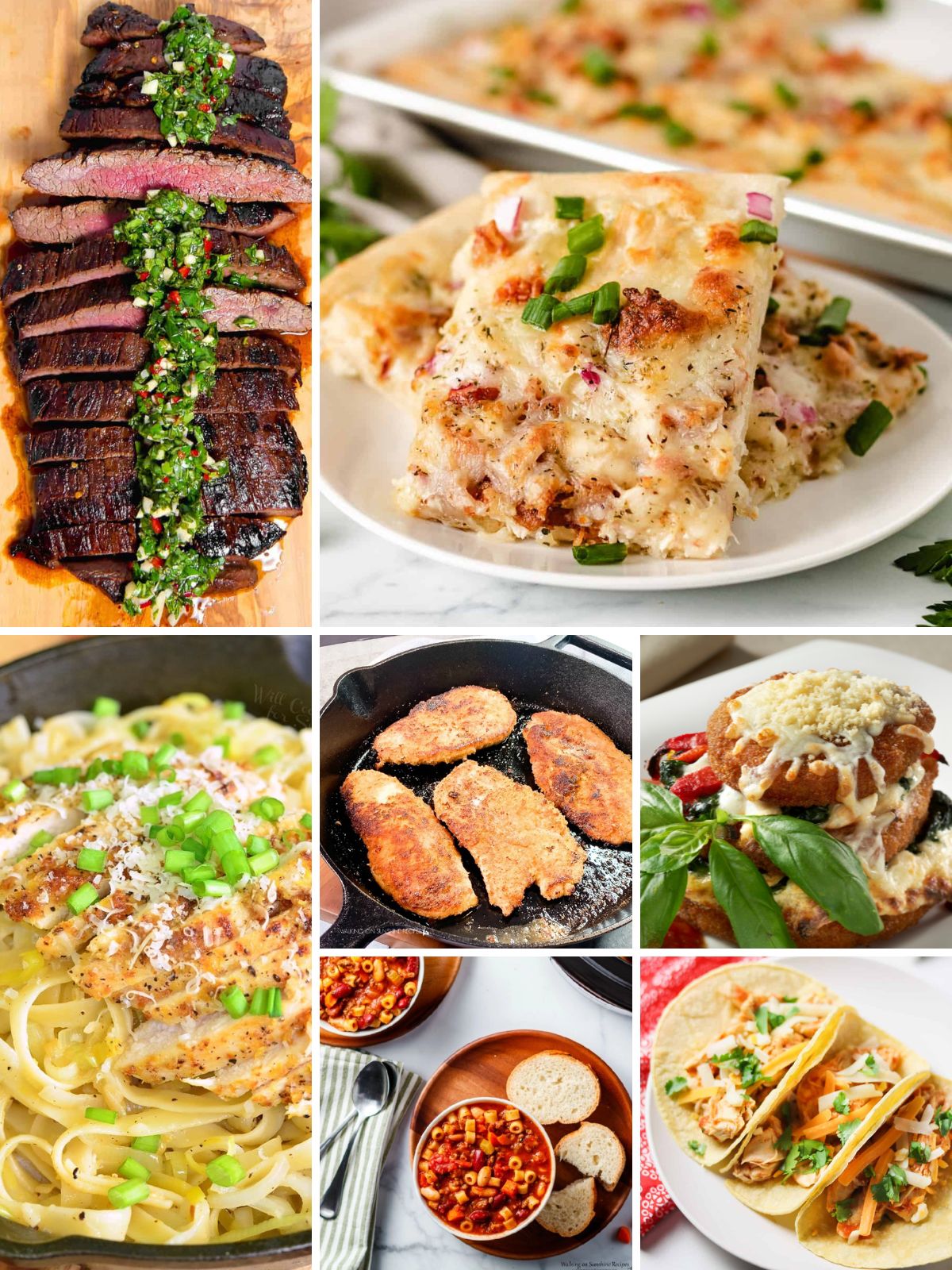 7 recipes to serve for dinner.