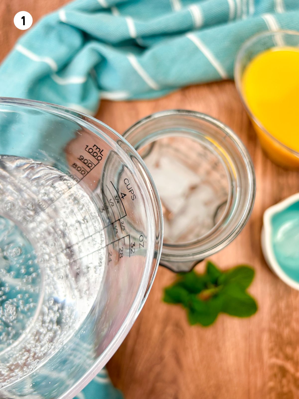 Add sparkling water