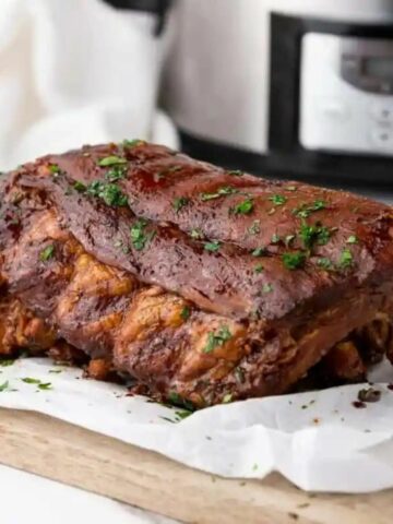 Crock Pot BBQ Ribs by Homemade Heather