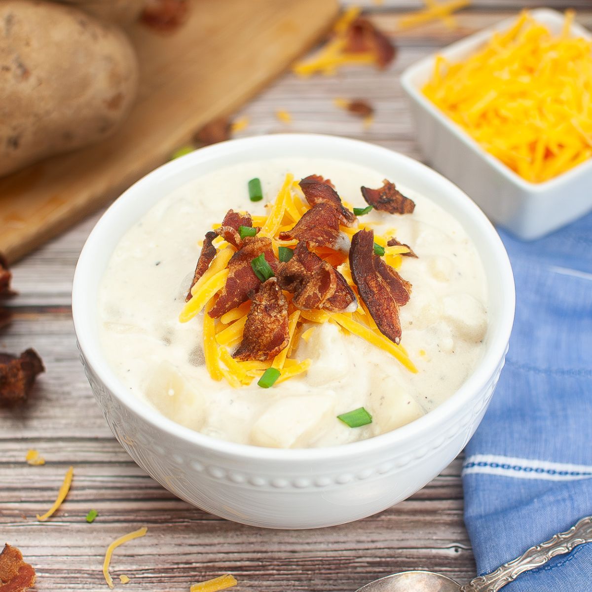 Easy Loaded Potato Soup In Crock Pot - Walking On Sunshine Recipes