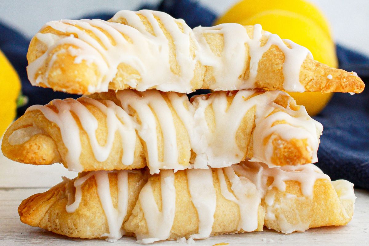 stacked lemon danish made with crescent rolls. MSN