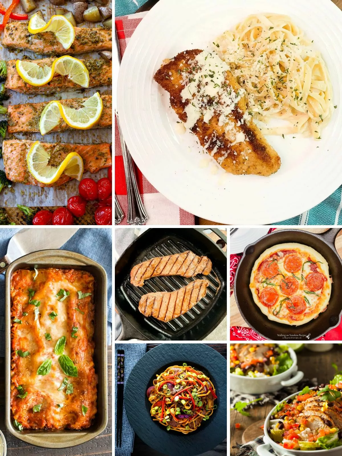 7 delicious dinner recipes designed for two servings, featuring a variety of cuisines.
