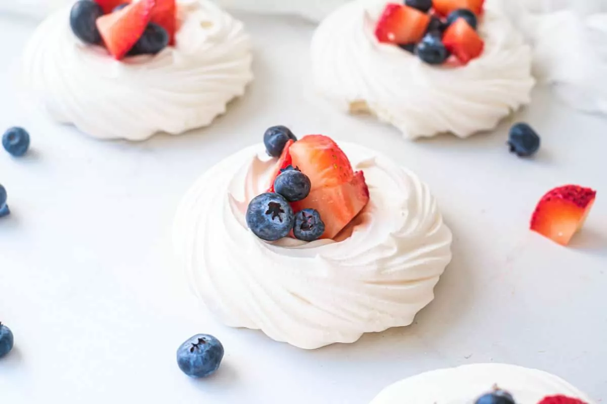 Red White and Blue Mini Pavlovas