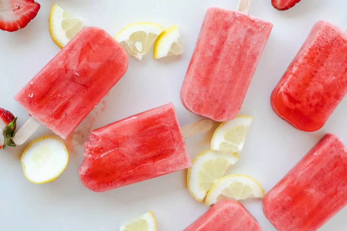 Strawberry Lemonade Popsicles