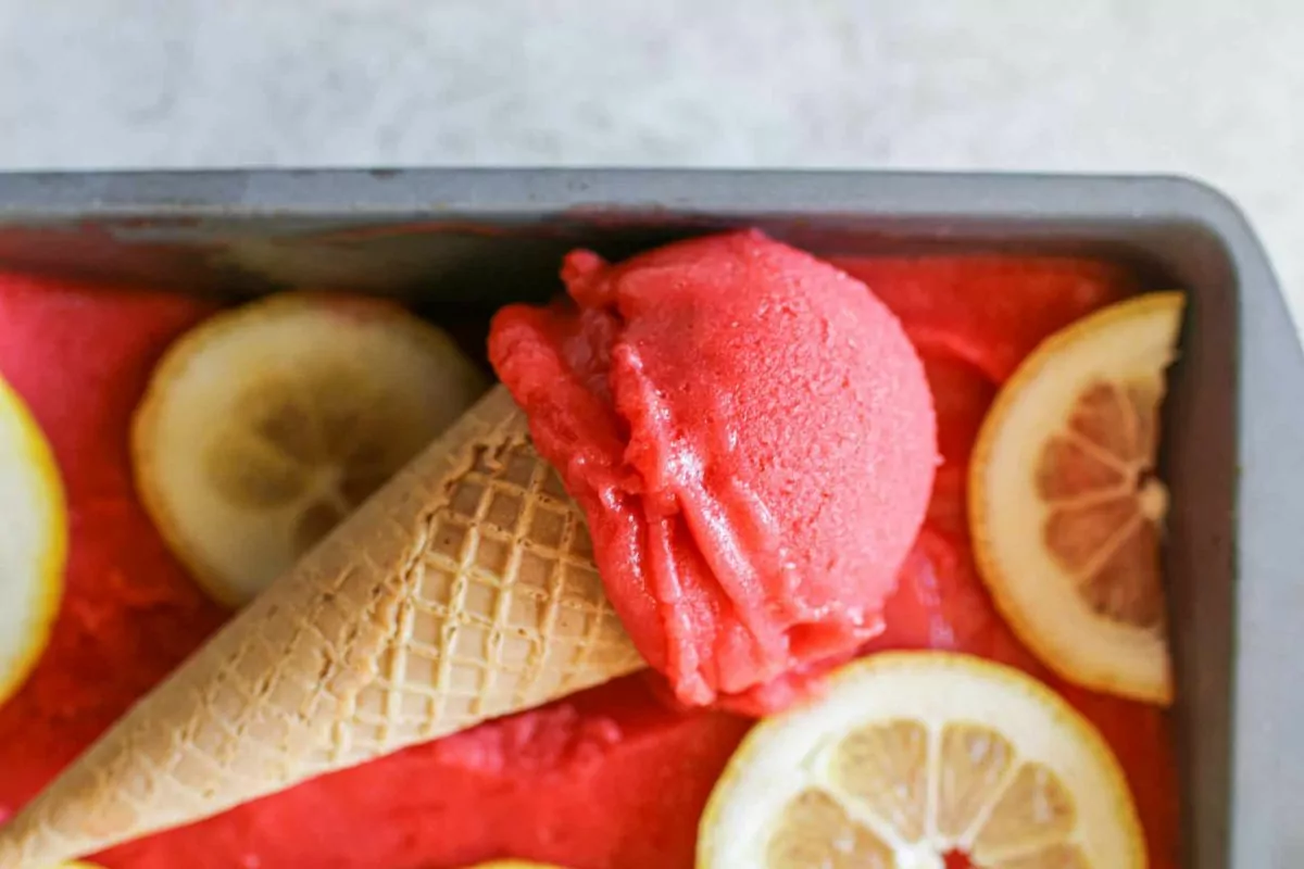 Strawberry Lemonade Sorbet