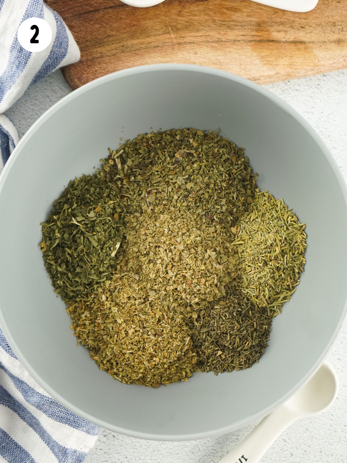 herbs in small bowl.