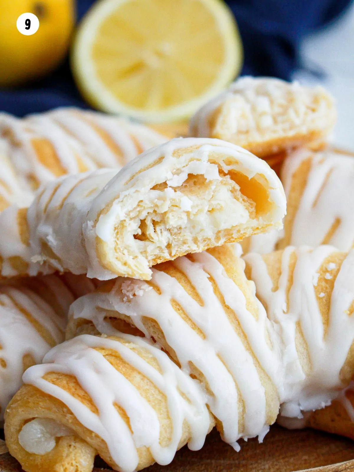 cream cheese crescent rolls inside view.