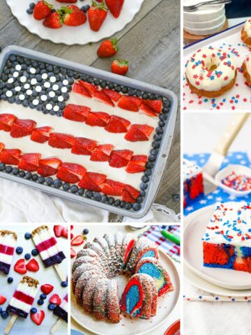5 different patriotic desserts.