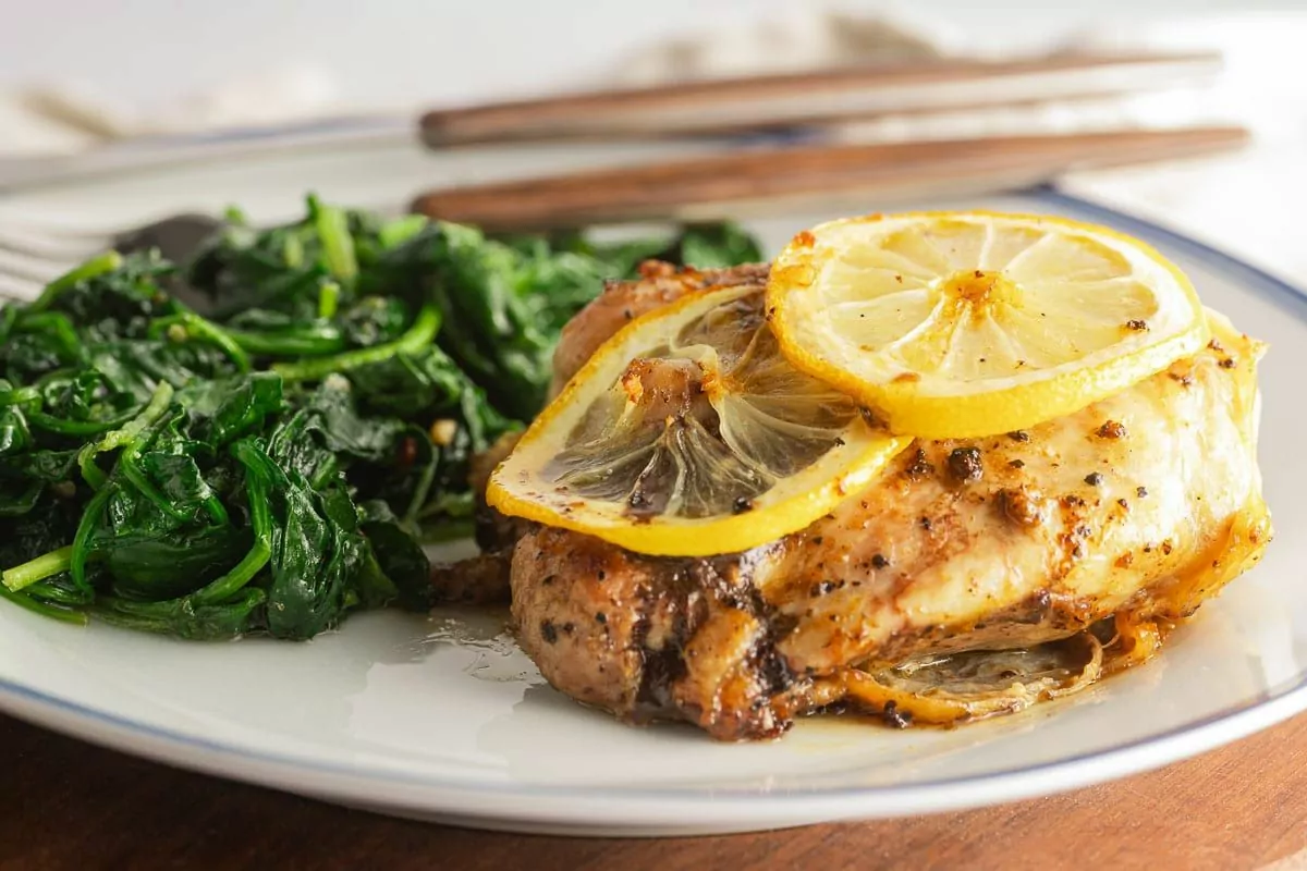 Baked Lemon Pepper Chicken Thighs by Deb's Daily Dish