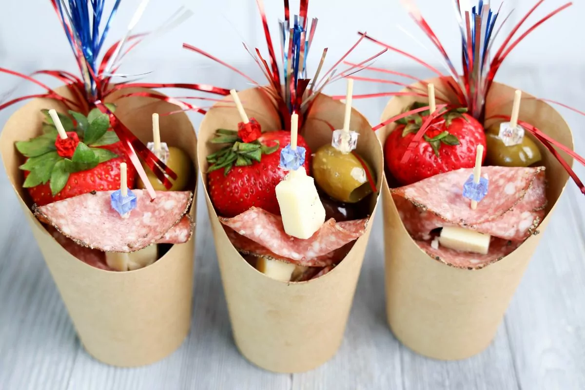 4th of July Charcuterie Cups by Walking on Sunshine Recipes