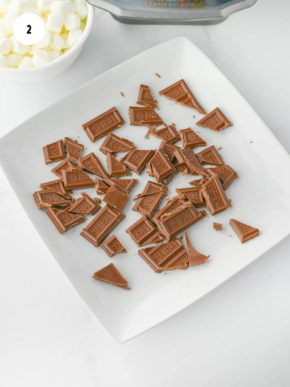 Chop chocolate bars into chunks