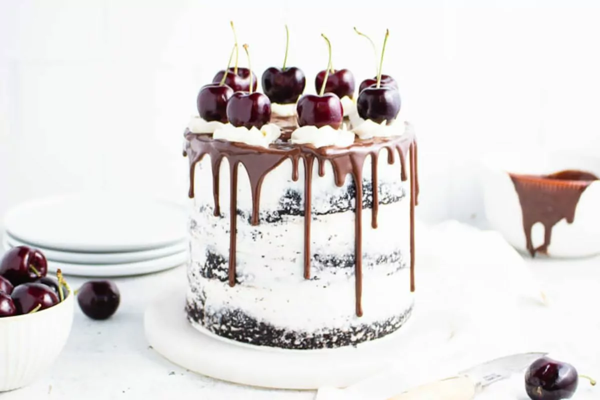 Black Forest Cake with Brandied Cherries.