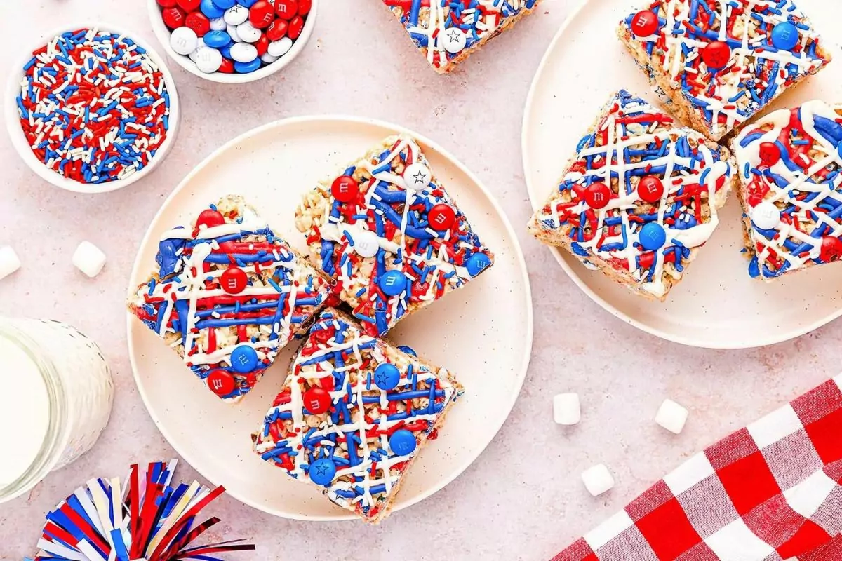 4th of July Rice Krispie Treats by Adore Foods