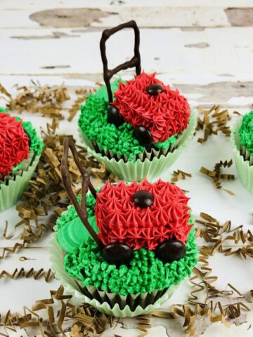 Lawn Mower Cupcakes.