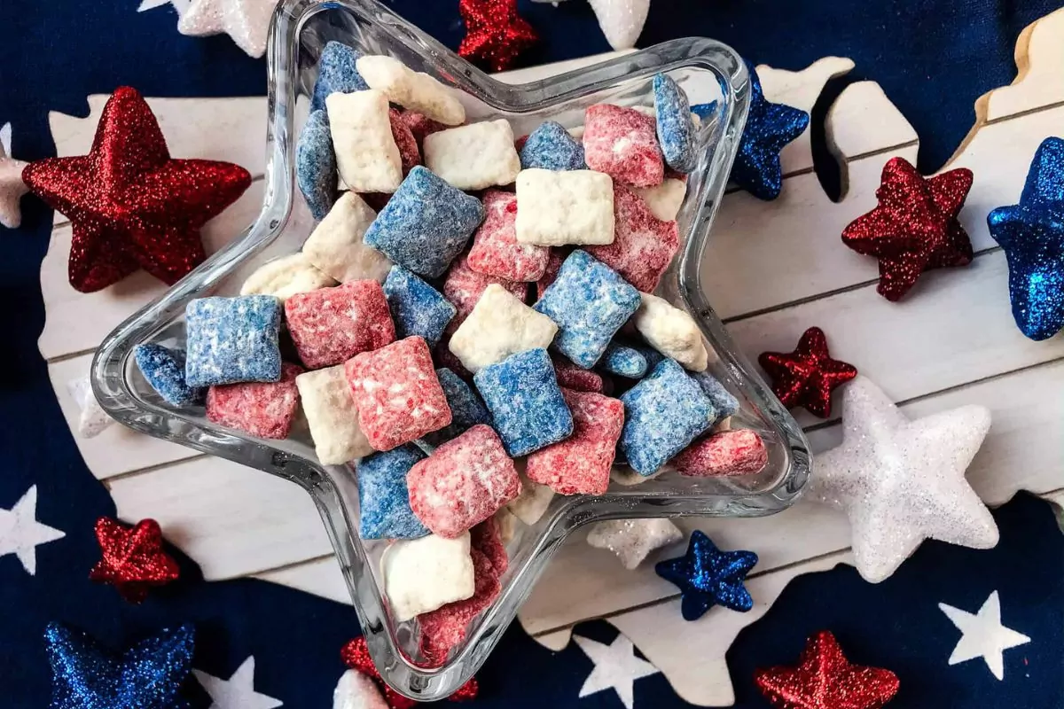 Red White and Blue Puppy Chow by Three Olives Branch