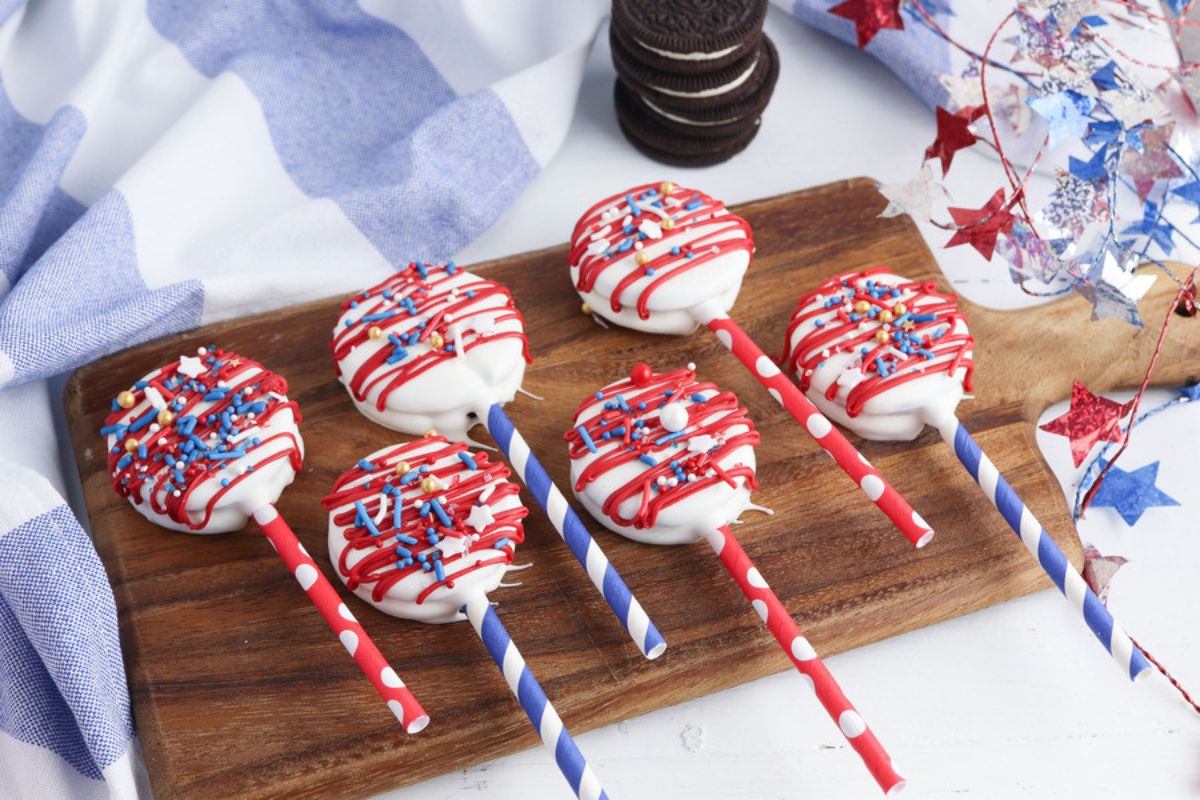 Patriotic Chocolate Covered Oreos by Morgan Wender