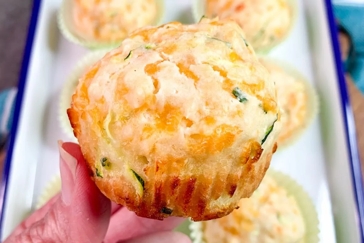 muffins made with shredded zucchini, cheese and Bisquick.