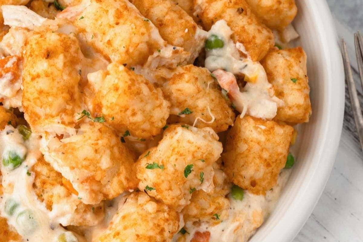 Cheesy Chicken Tater Tot Casserole.