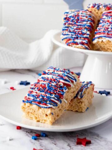 FEATURED Red, White and Blue Rice Krispie Treats by Little Haloj