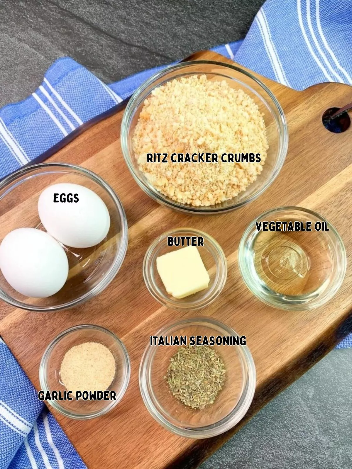 Chicken Cutlets with Ritz Crackers Ingredients.