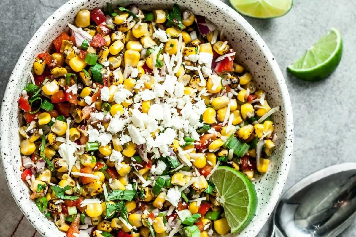 Mexican Street Corn Salad by Chew Out Loud