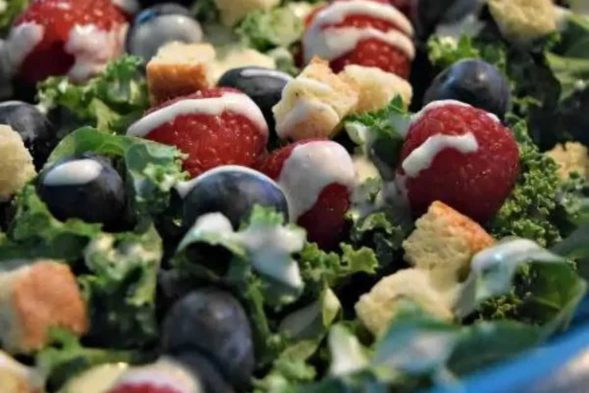 Red, White, And Bleu Kale Salad by Drugstore Divas
