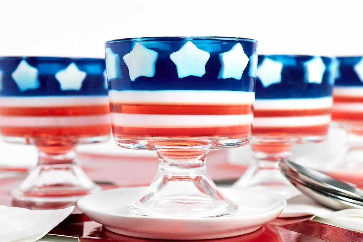 Red White and Blue Jello Cups by Jello Joy