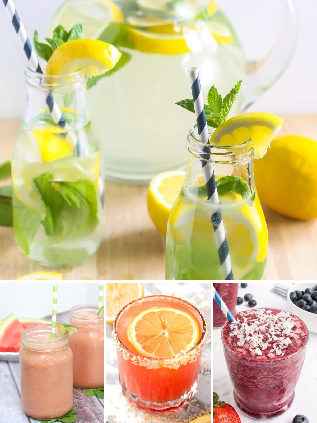 4 healthy coconut mocktails.
