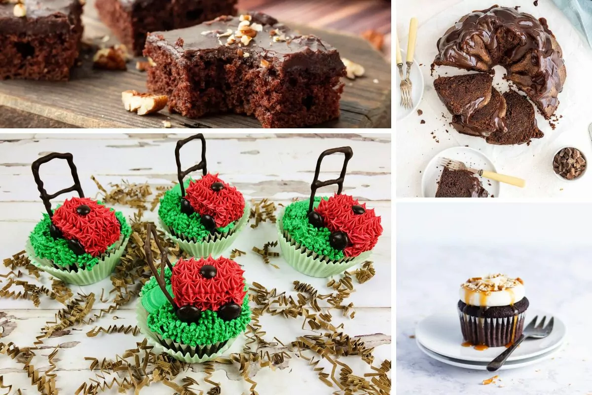 Father's day cake collage.