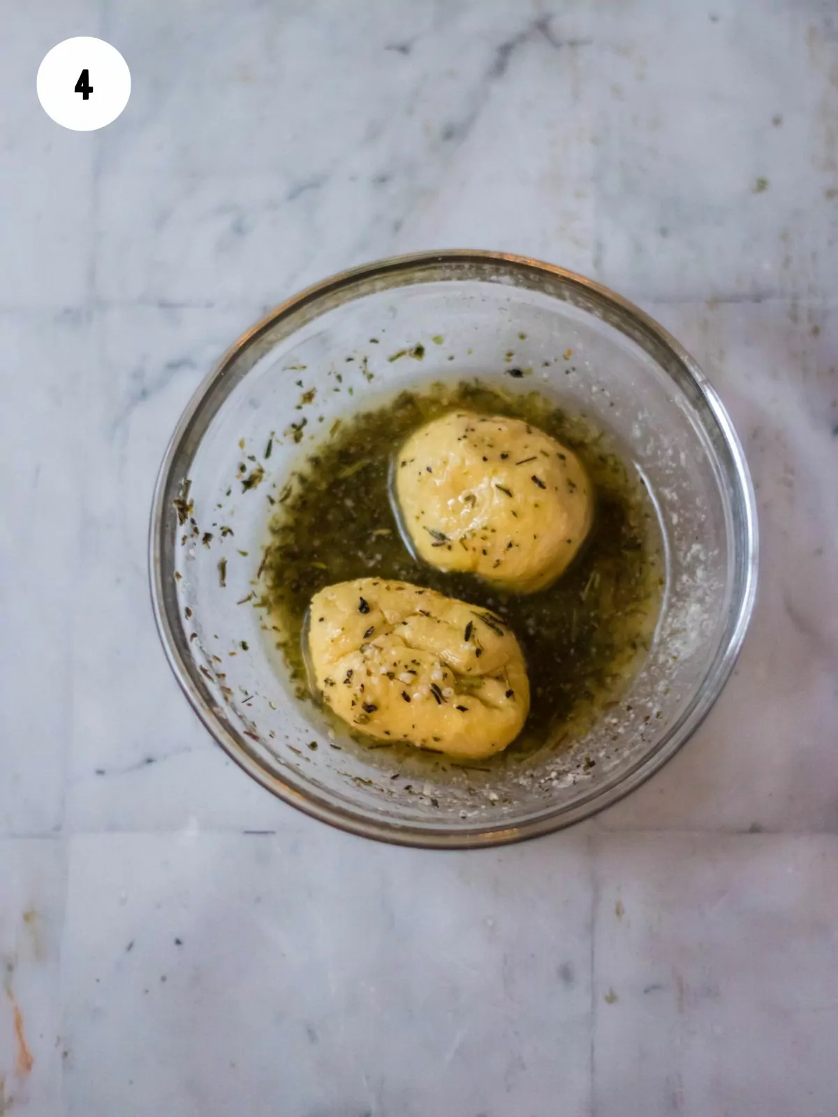 toss filled biscuits in the melted butter