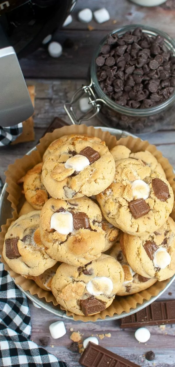 Air Fryer S’mores Cookies Pin