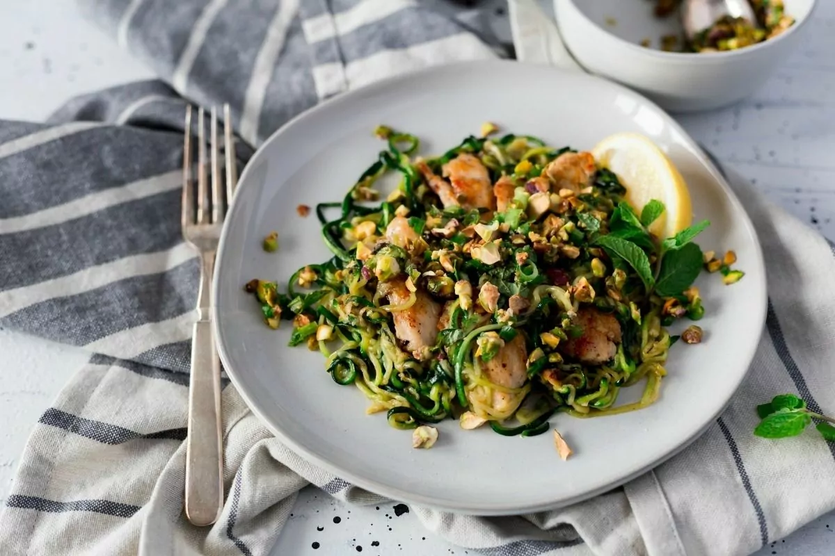 zoodles with chicken.