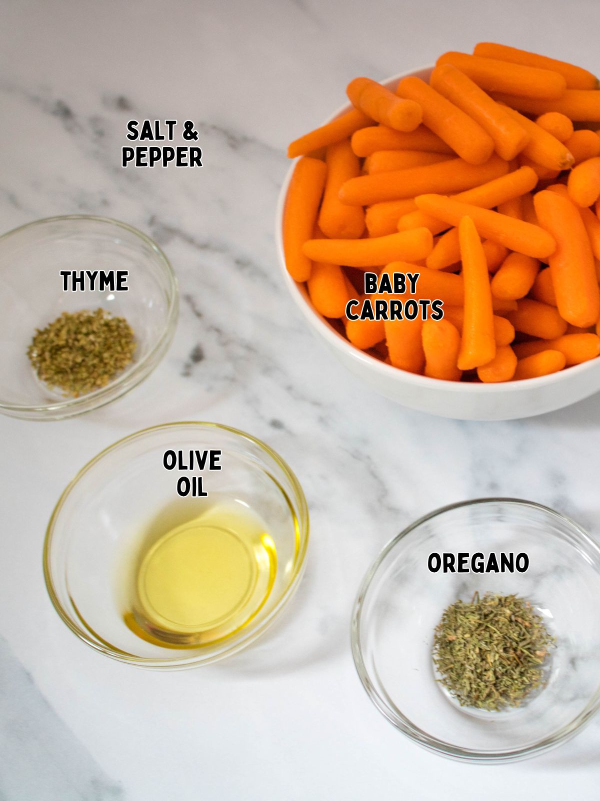 Ingredients for Baby Carrots in Air Fryer