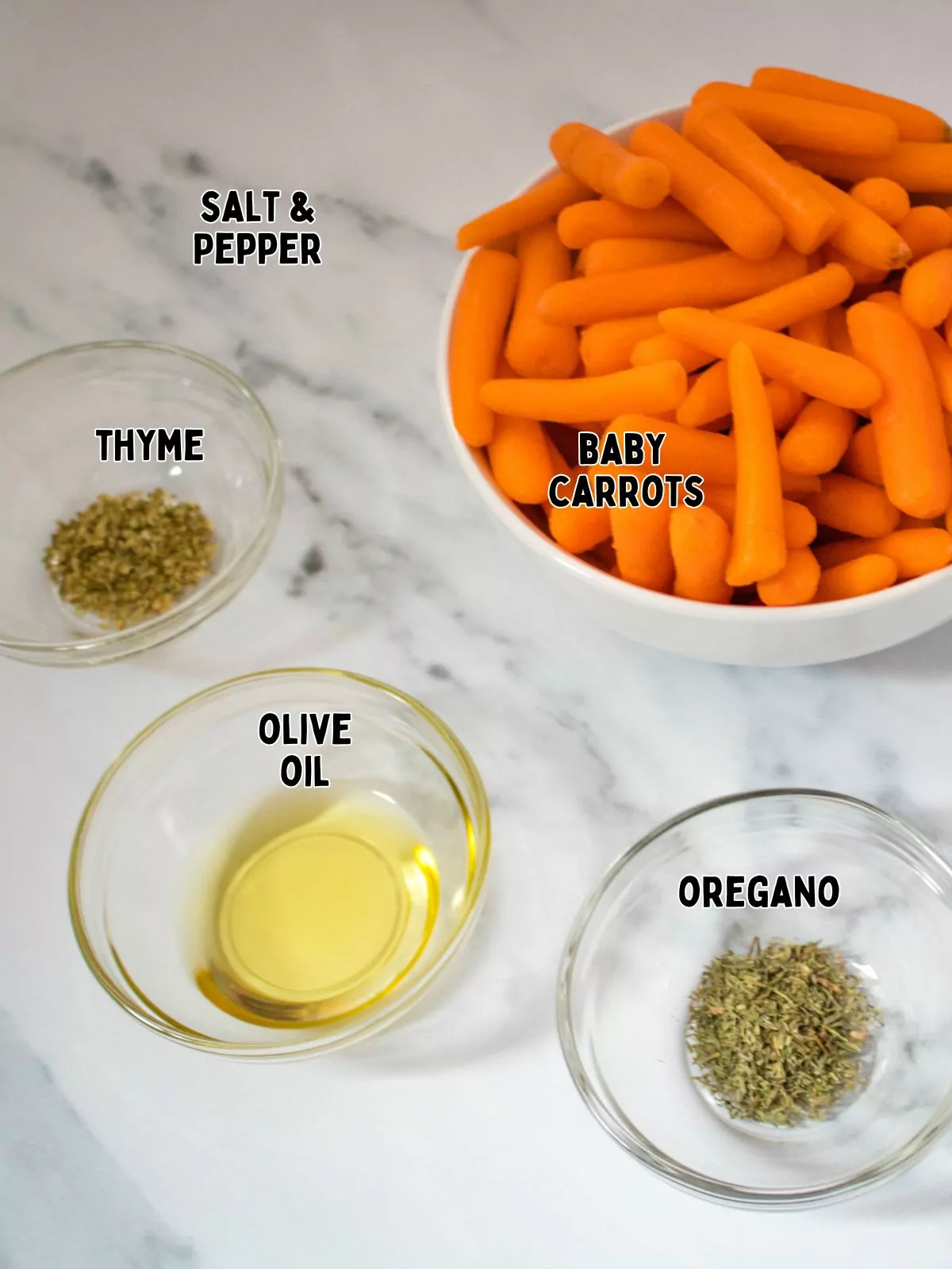 Ingredients for Baby Carrots in Air Fryer