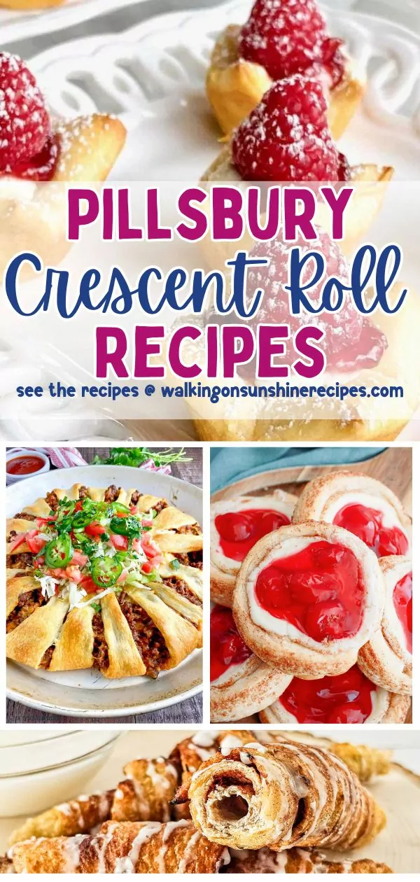 4 different recipes using crescent rolls.