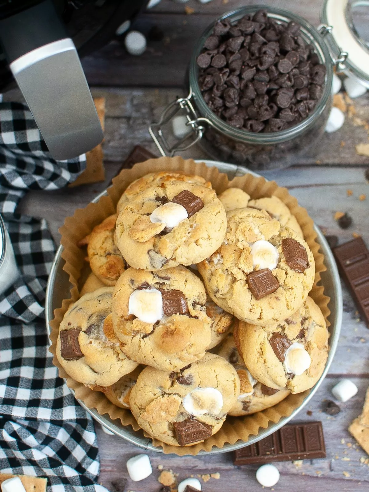 Smores cookies served on a platter