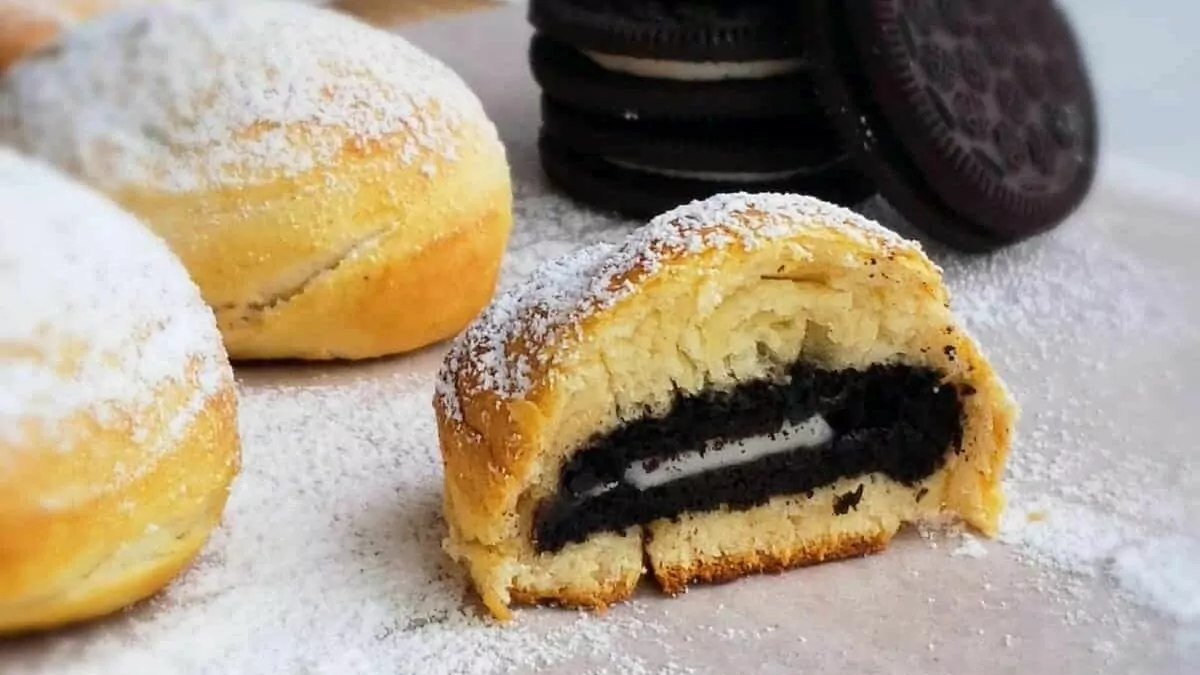 a crescent roll wrapped oreo.