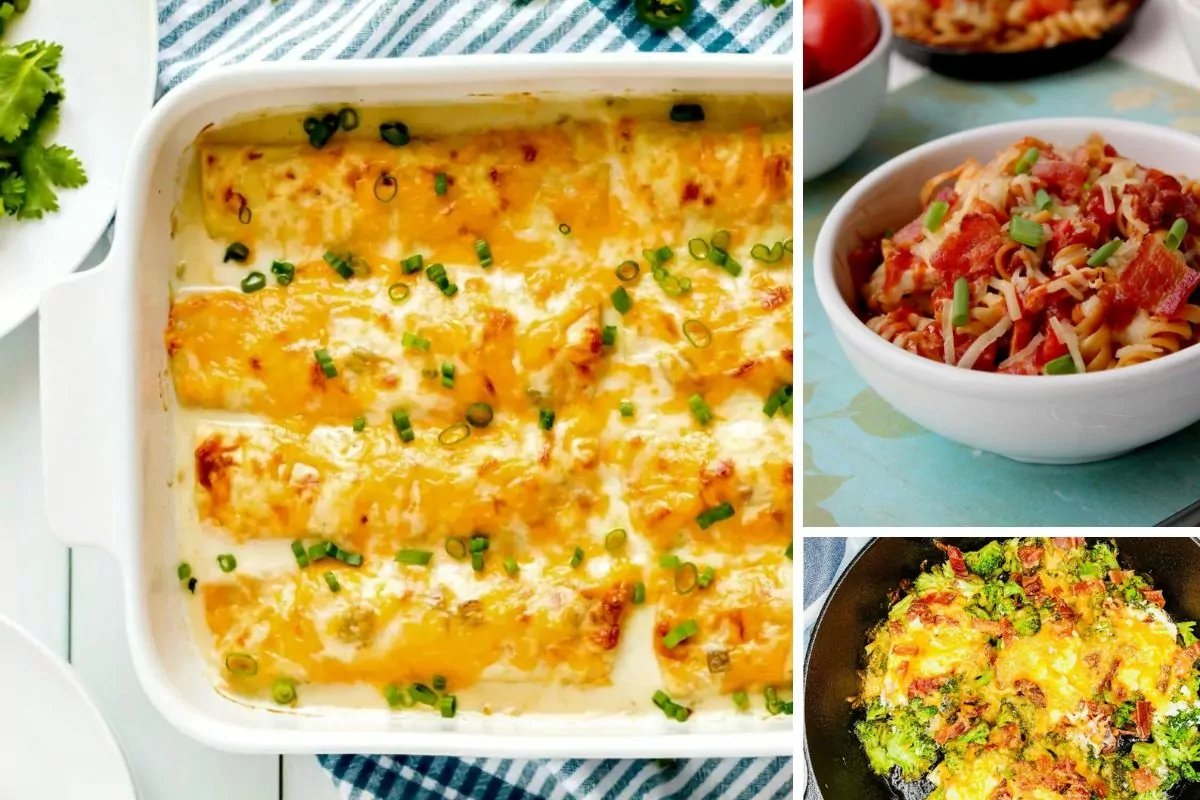 chicken casseroles collage.