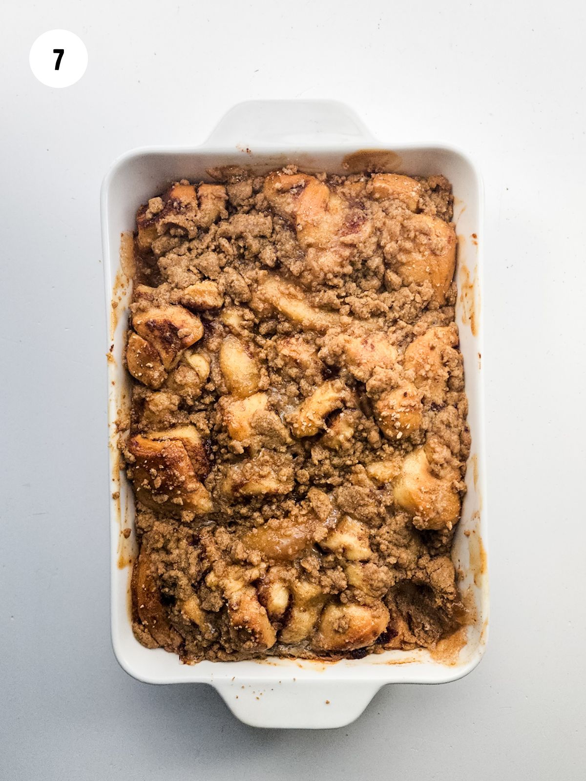 Baked cinnamon roll casserole