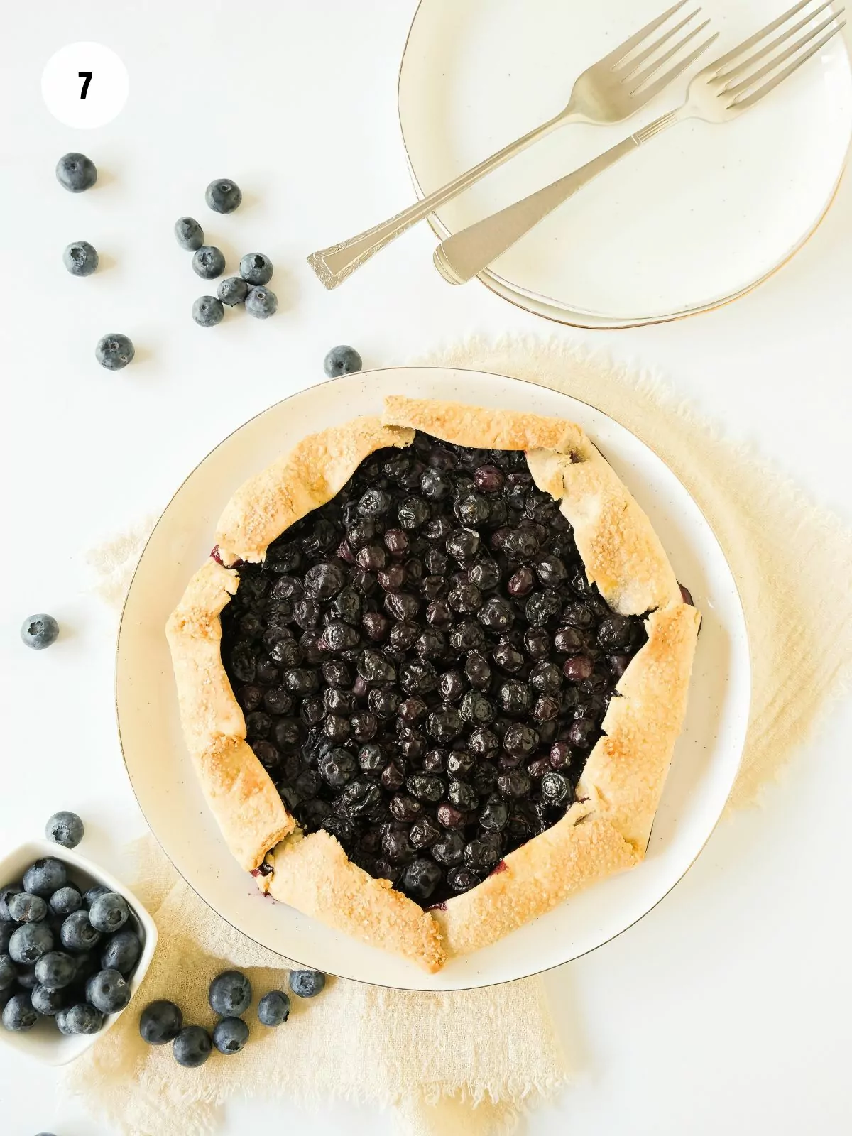 baked blueberry galette