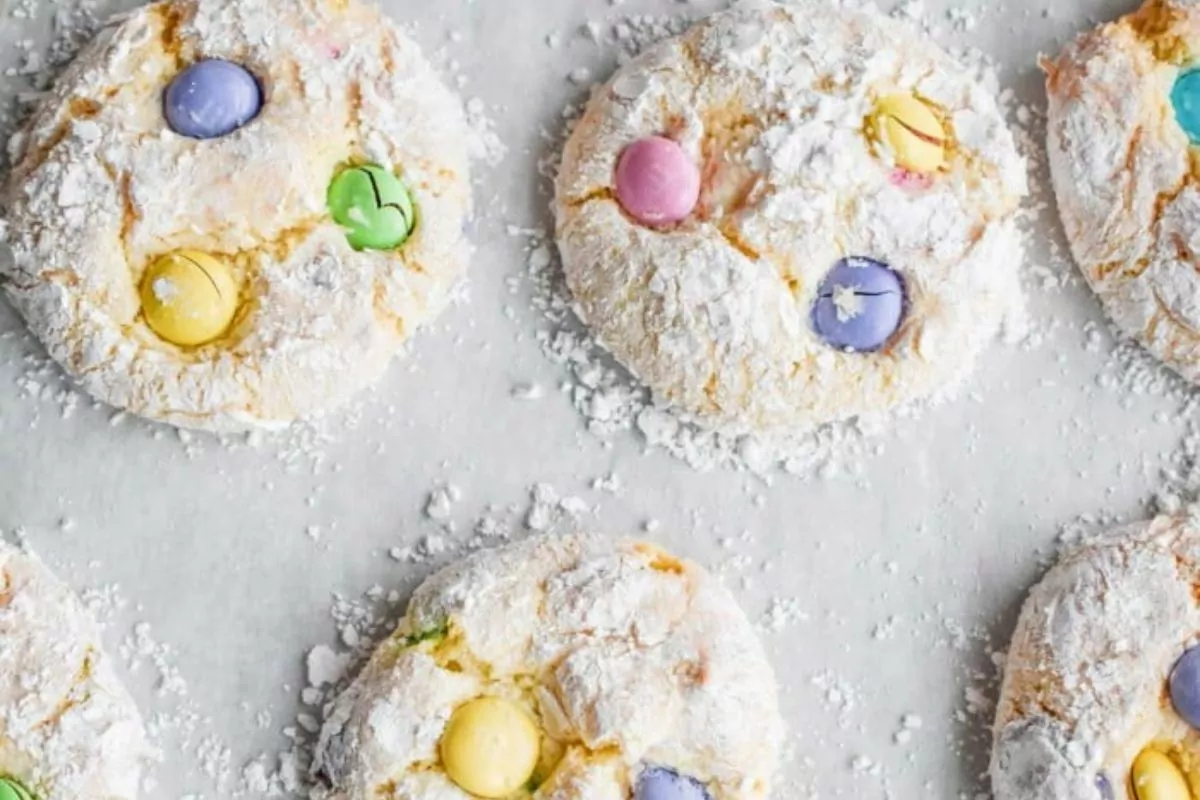 cookies with m&m toppings