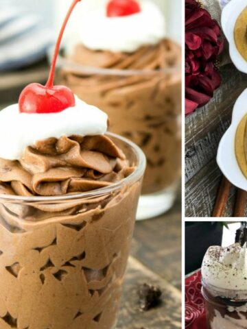 3 different mousse and pudding recipes.