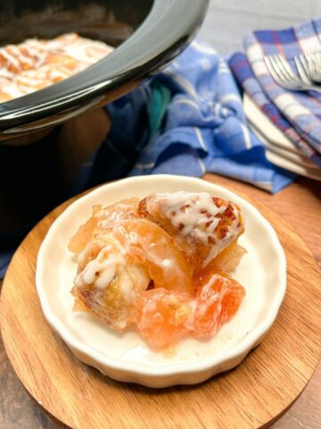 Crock Pot Cinnamon Rolls with Apple Pie Filling