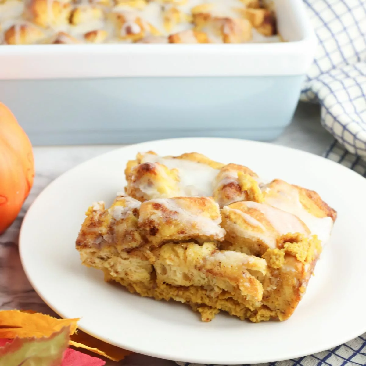 FEATURED Pumpkin Cinnamon Roll Casserole